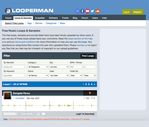 Páginas de samples y sonidos gratuitos